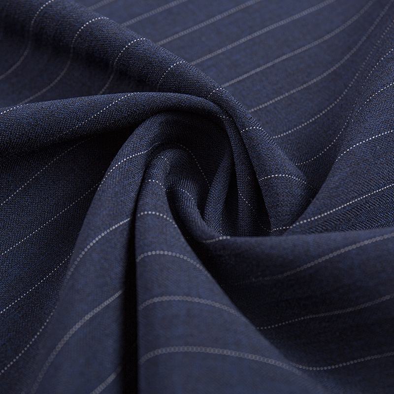 Fritid Silke Rayon smalstribet stof